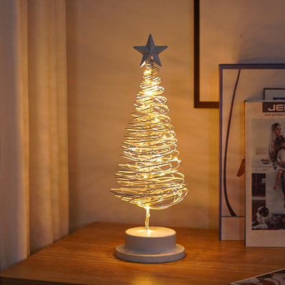 LED Spiral Christmas Tree Desk Lamp Decor
