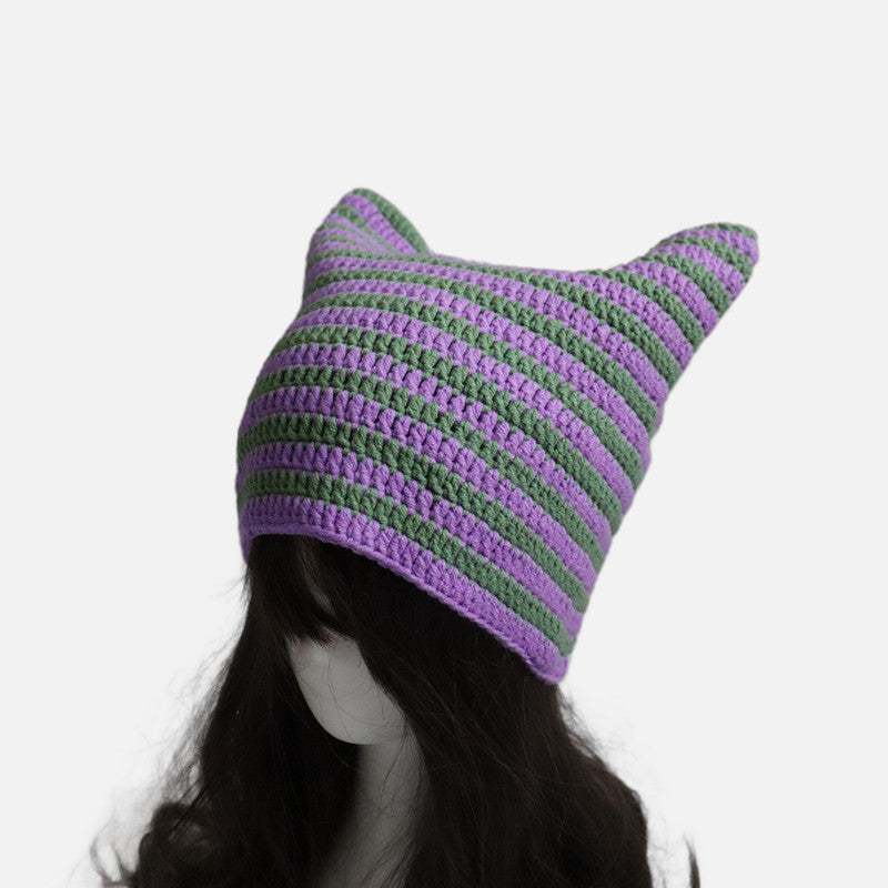 Handmade Knitted Strawberry Hat: Cute Wool All-match Casual Cap