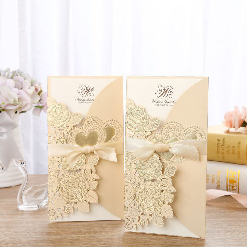 Chinese Style Ribbon Wedding Invitation