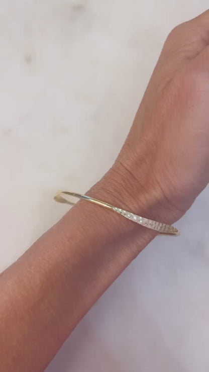 Gold Bracelet with Texture