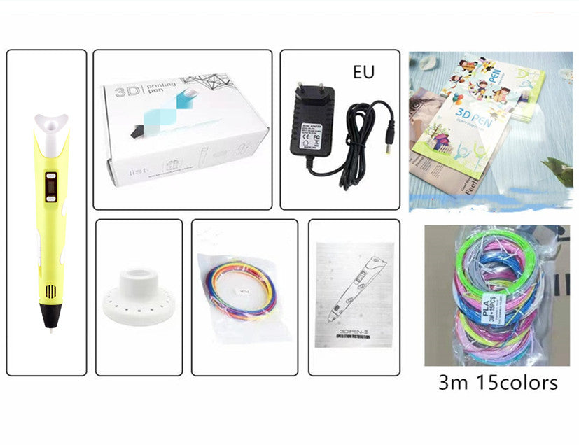 Children's 3D Printing Pen and Brush Toy Set