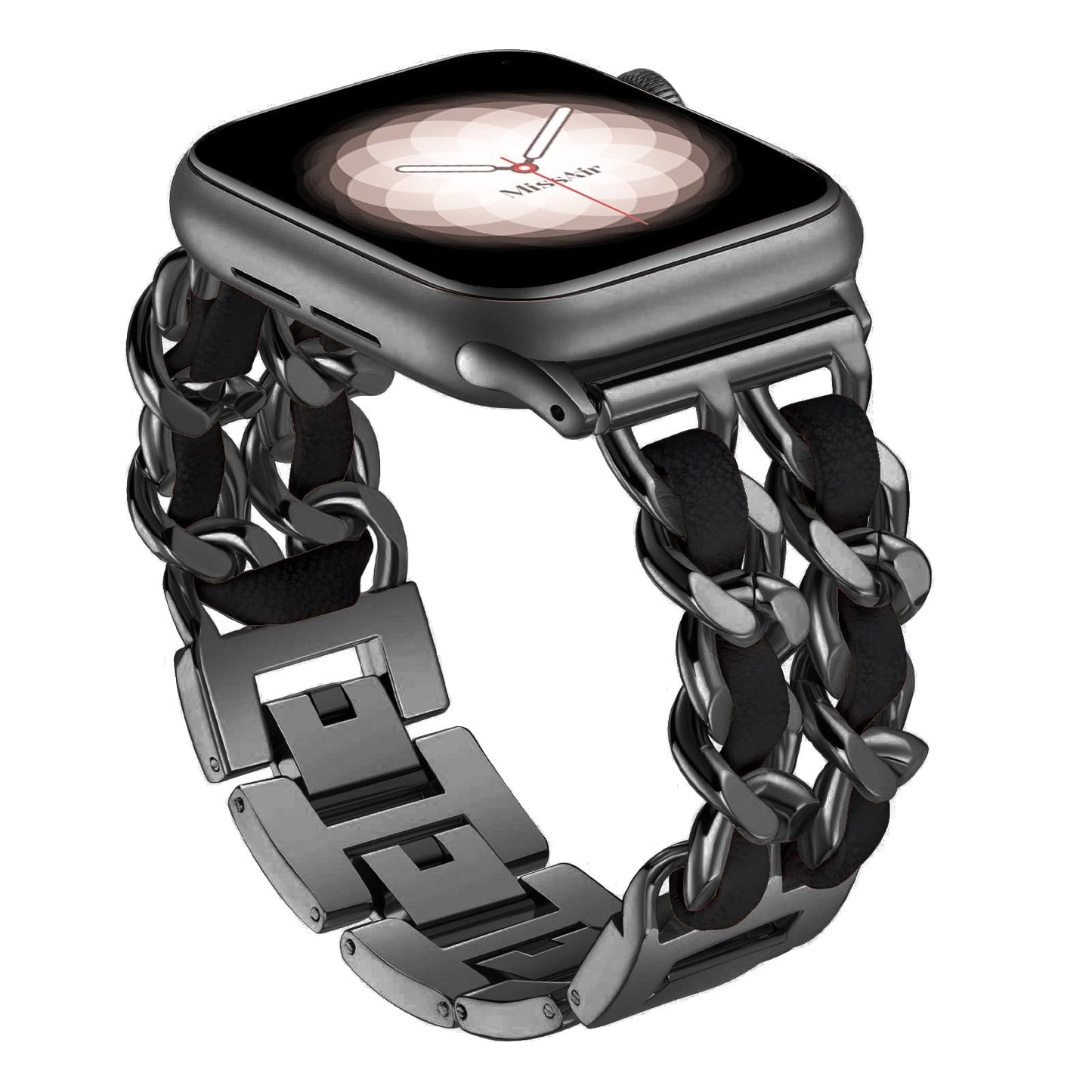 Stainless Steel Double Chain Metal Watch Strap