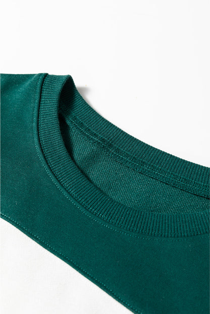 Colorblock Drop Shoulder Baggy Sweatshirt