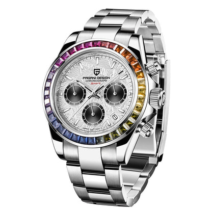 Multifunctional Stainless Steel Quartz Watch for Men