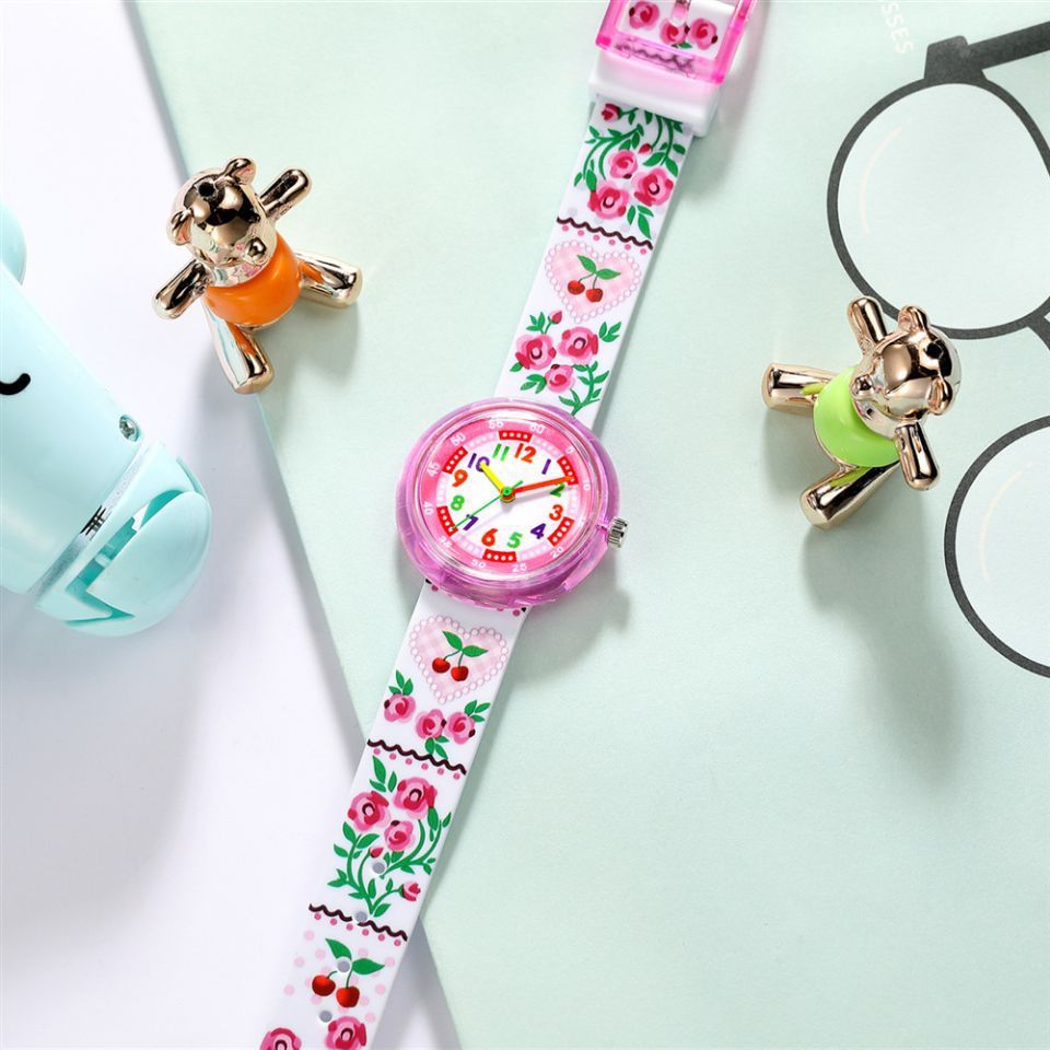 Cute Cartoon Transparent Silicone Children's Watch