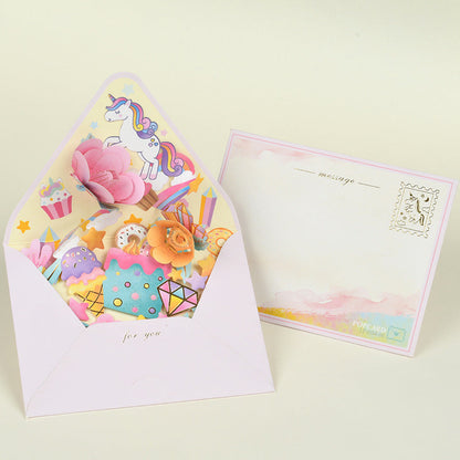 Middle Blossom 3D Greeting Card