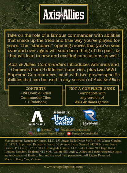 Axis & Allies: Commanders
