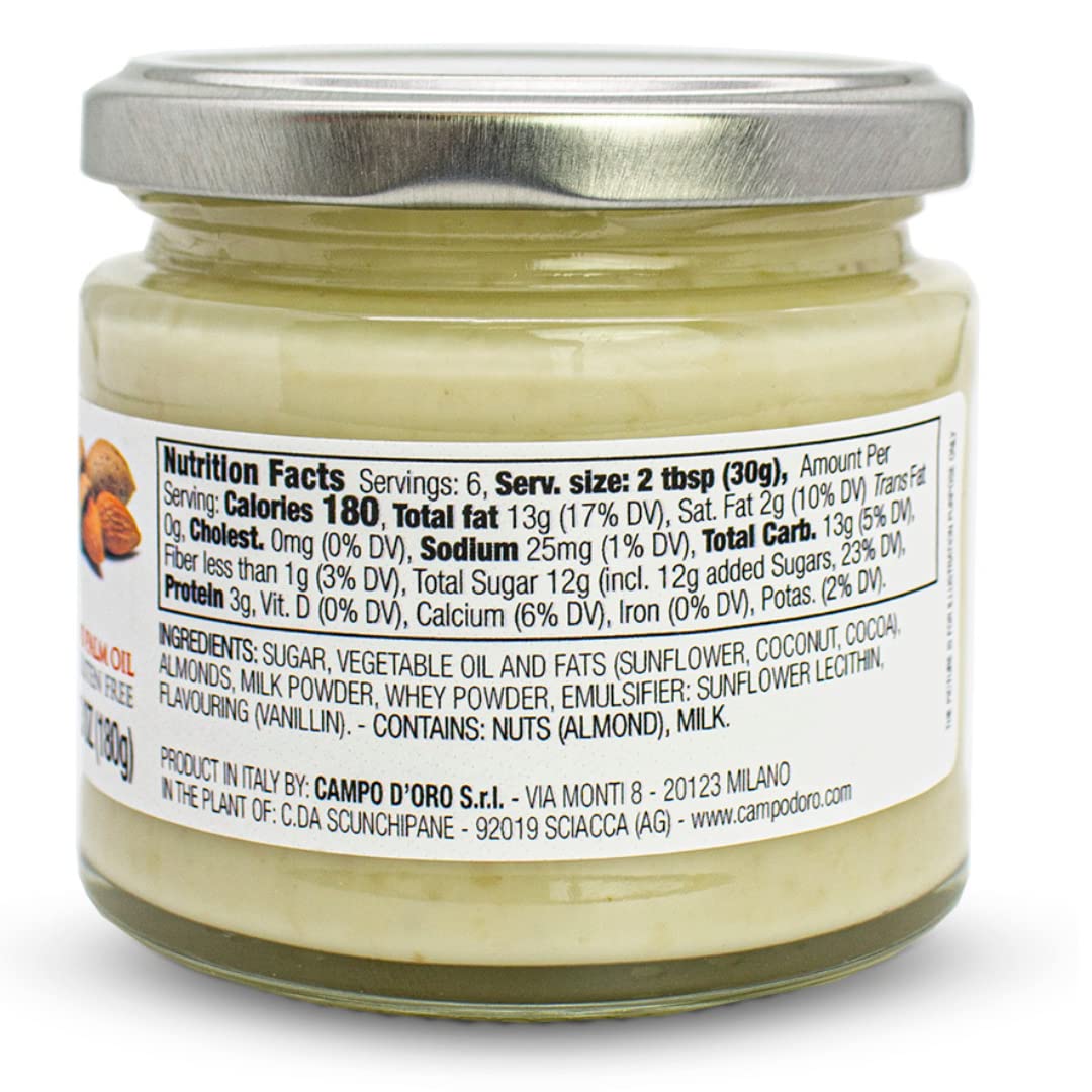 Campo D'Oro, Almond Butter Sweet Cream Spread 6.35 oz