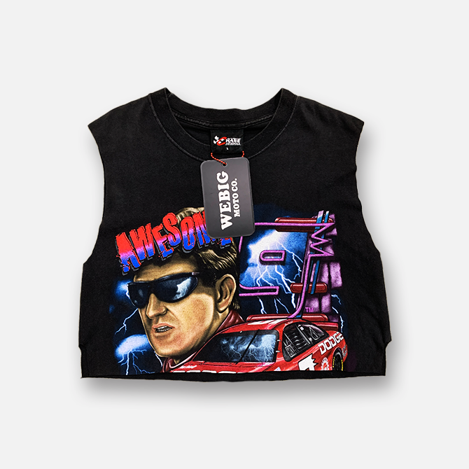 AWESOME LIGHTNING CROP TEE SIZE MEDIUM