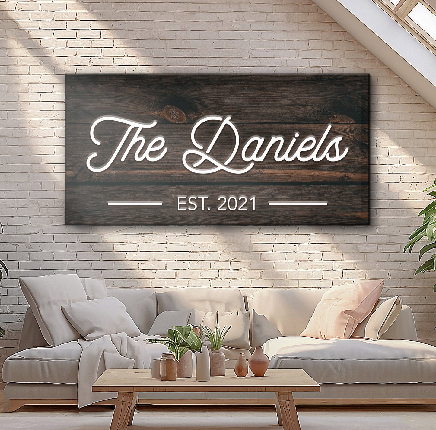 Wooden Family Name Sign