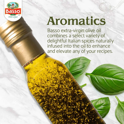 Basso 1904, Rosemary Infused Extra Virgin Olive Oil – 8.5 fl oz (250 ml)