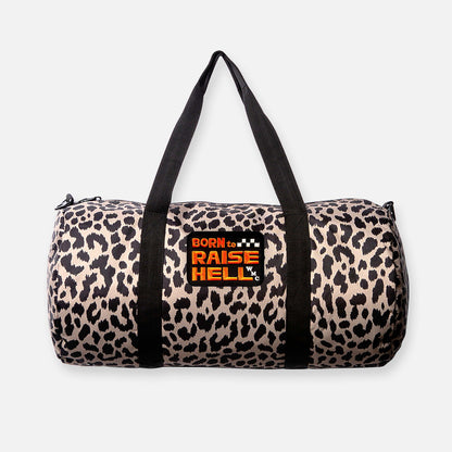BORN TO RAISE HELL CHEETAH DUFFEL BAGS