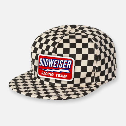 CHECKERBOARD PIT CREW PATCH HAT COLLECTION BLACK-WHITE