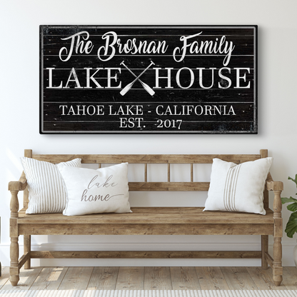 Family Lake House Paddle Sign II