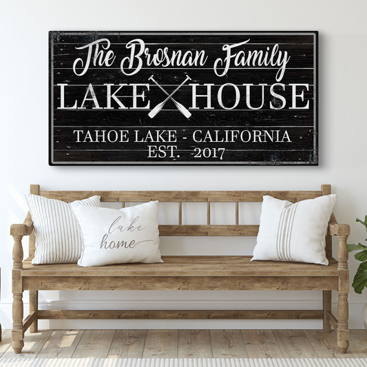 Family Lake House Paddle Sign II