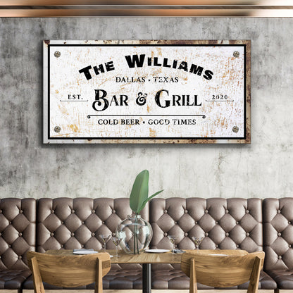 Bar and Grill Sign VIII