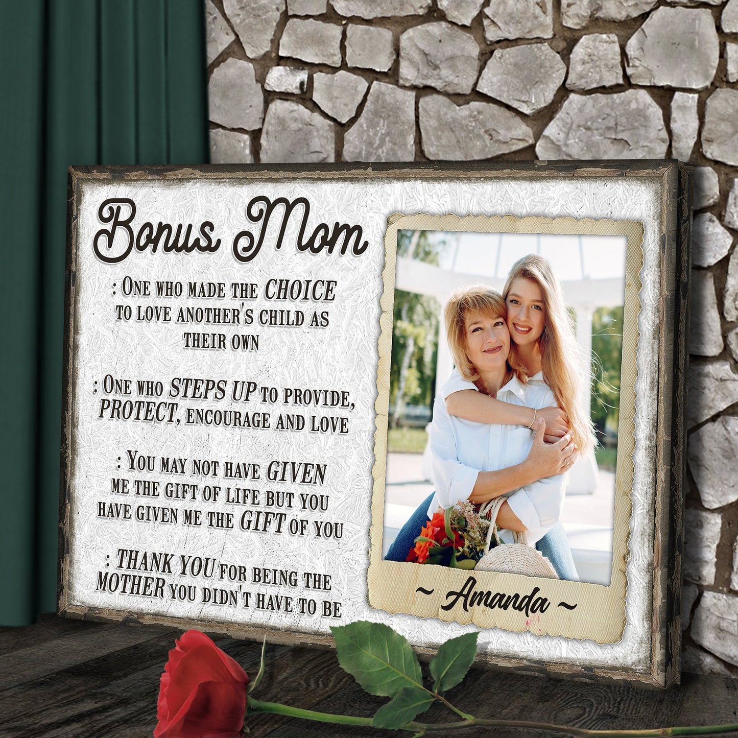 Bonus Mom Customized Sign