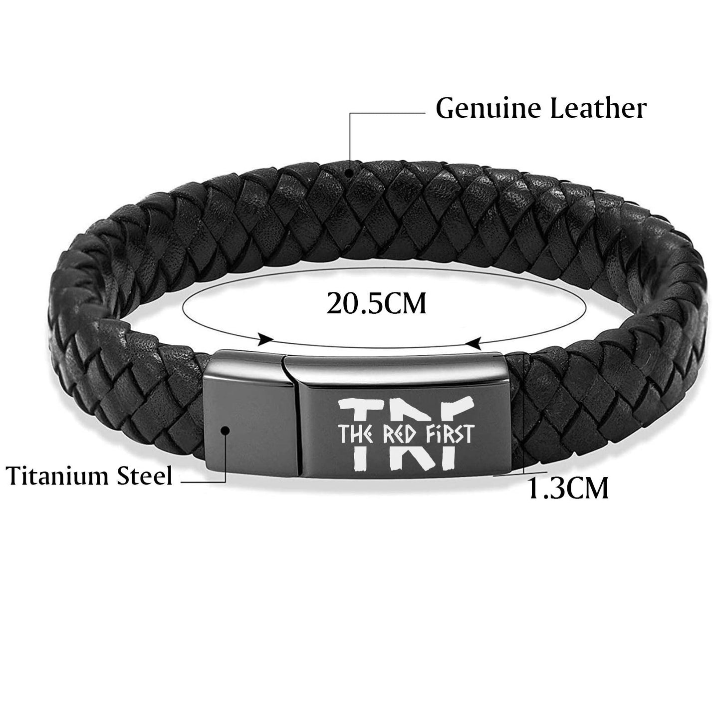 Custom Engraved Leather Bracelet Mom and Name | Gift for Mom, Gift for Wife, Special Gift for Mother's Day  | Personalized Unisex Bracelet 682217