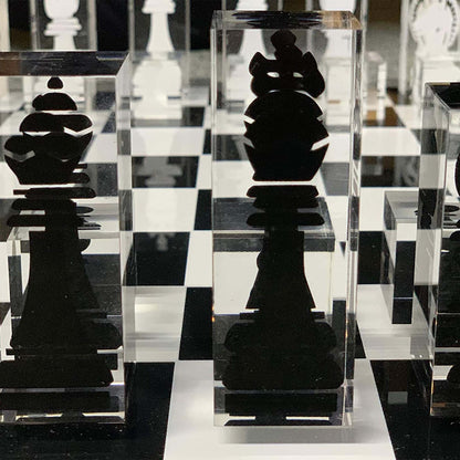 Infinity Lucite 17-Inch Lucite Chess Set