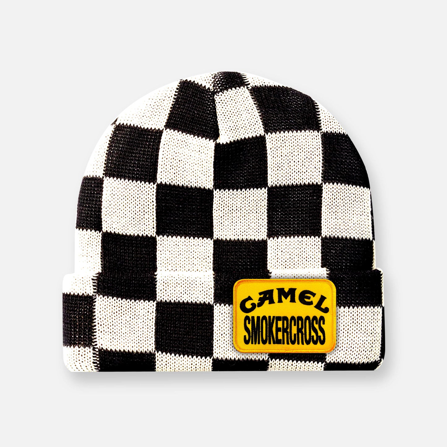CHECKERBOARD BLACK & WHITE BEANIES
