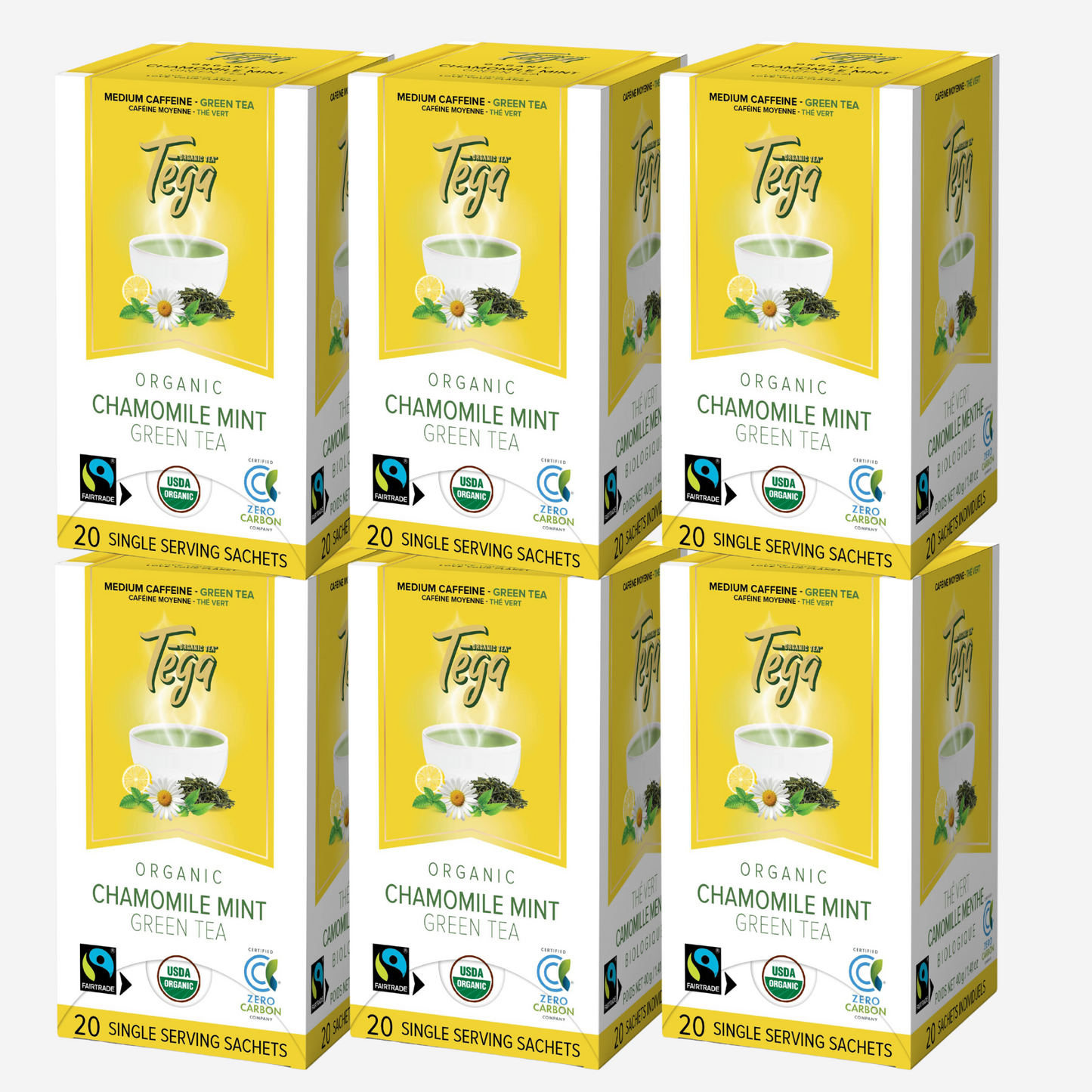 Chamomile Mint Green Tea w. Citrus Organic Fairtrade 20ct