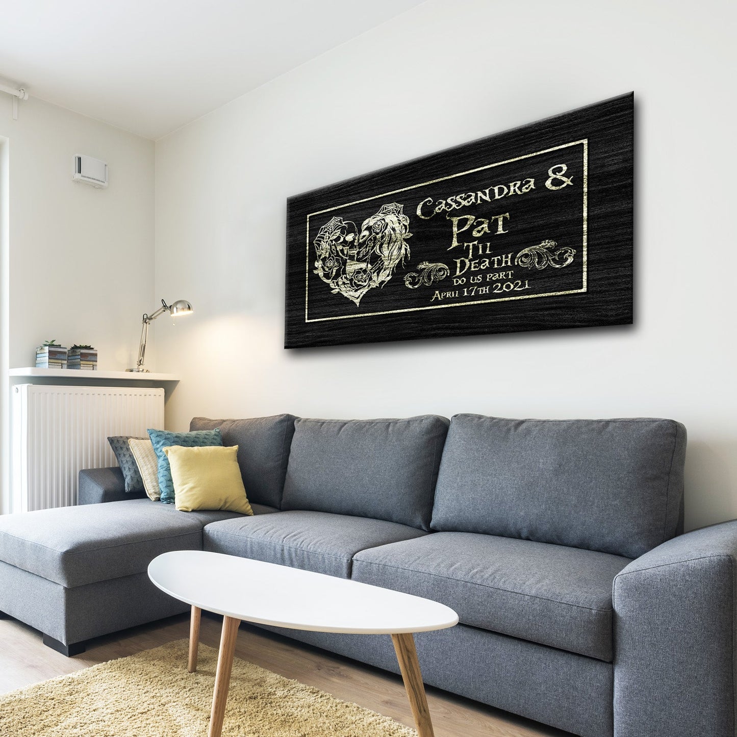 Till Death Do Us Part Skeleton Couple Sign