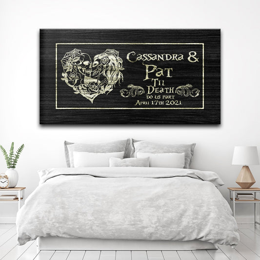 Till Death Do Us Part Skeleton Personalized Sign - Personalized Gift For Husband Or Wife