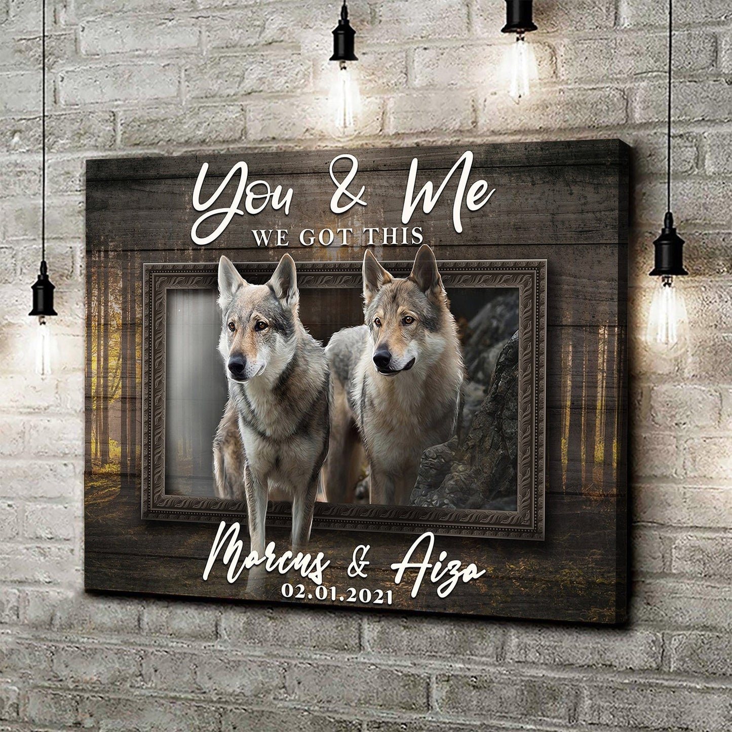 We Got This Couple Wolves Sign II