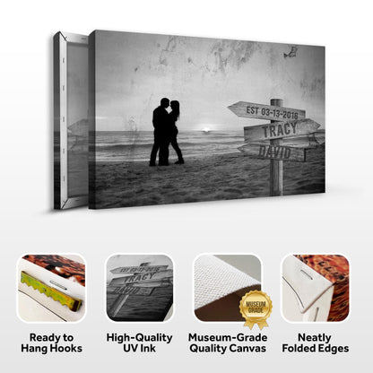 Monochrome Sunset Couple Sign