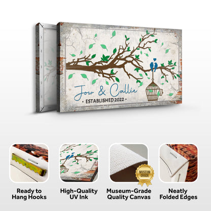 Love Birds Couple Sign