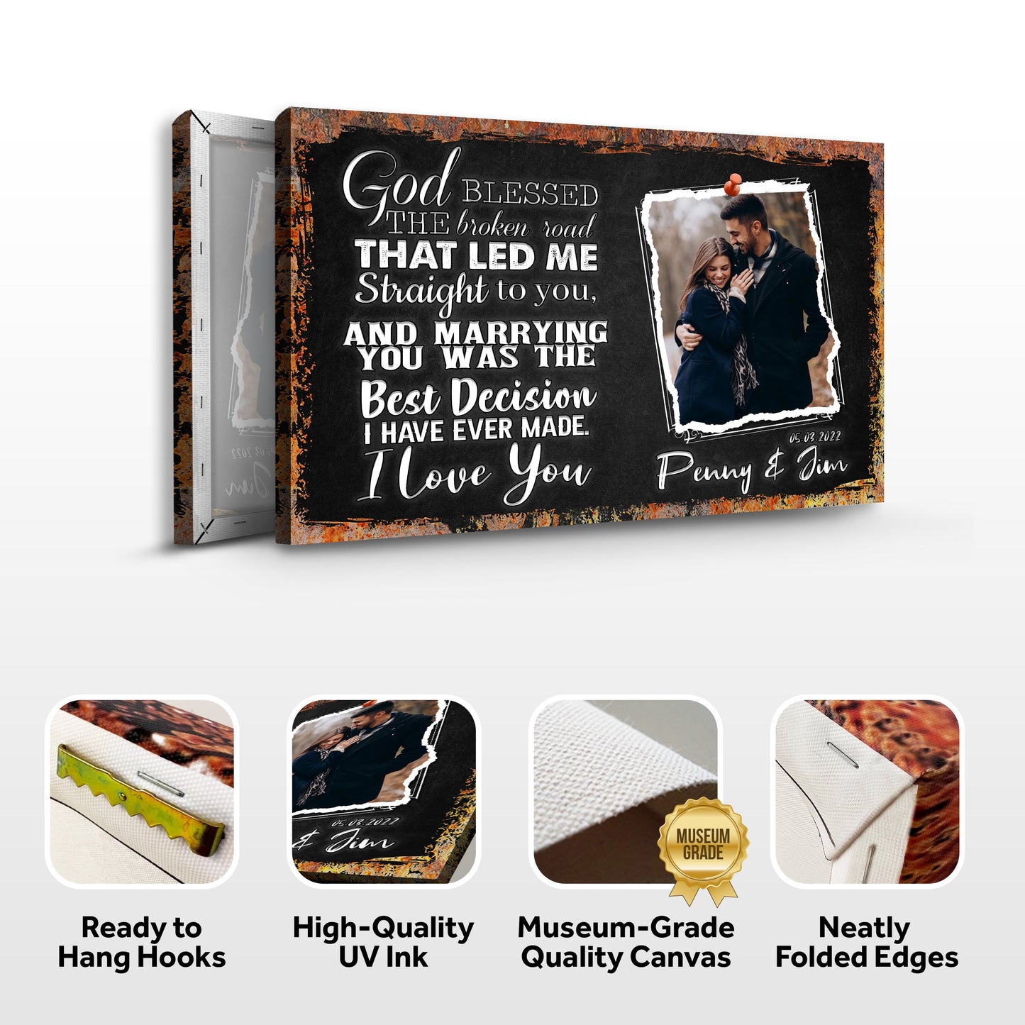 God Bless The Broken Road That Led Me To You Sign