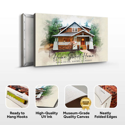 Home Sweet Home Watercolor Sign