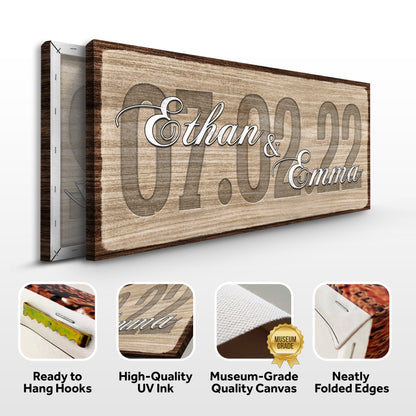 Couple Wedding Date Sign