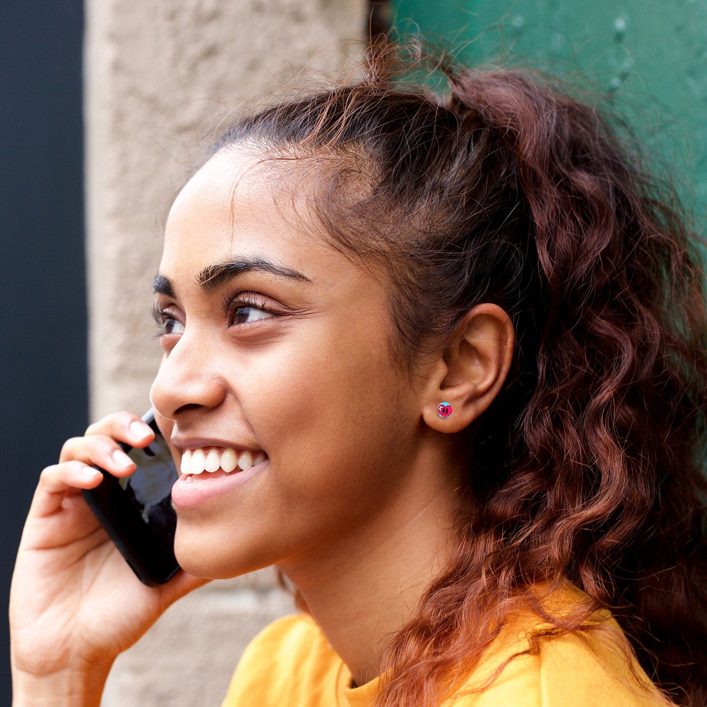 Heartbreak Bandaged Heart Stud Earrings by Onyx O