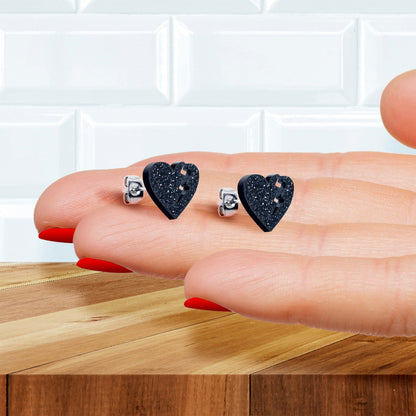 Glitter Heartbreaker Broken Heart Stud Earrings