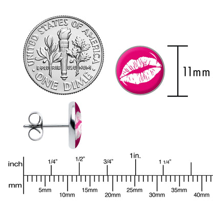 Red Hot Lips Stud Earrings by Onyx O