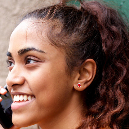 Kiss Me Candy Heart Stud Earrings by Onyx O