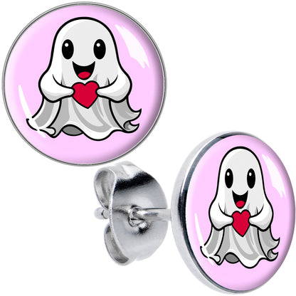 Valentine Sweet Ghost Stud Earrings by Onyx O