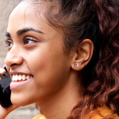 Love Yin Yang Heart Stud Earrings by Onyx O