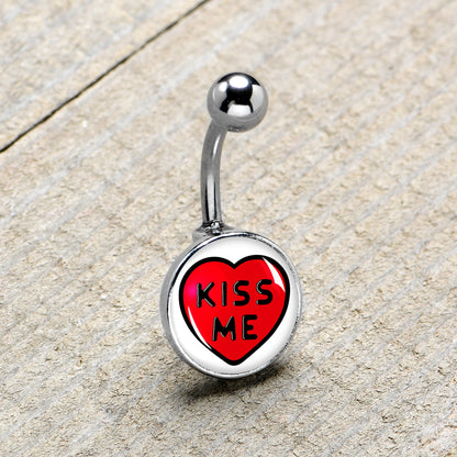 Kiss Me Candy Heart Belly Ring by Onyx O