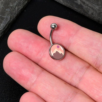 Mountain Sunrise Belly Ring by Onyx O