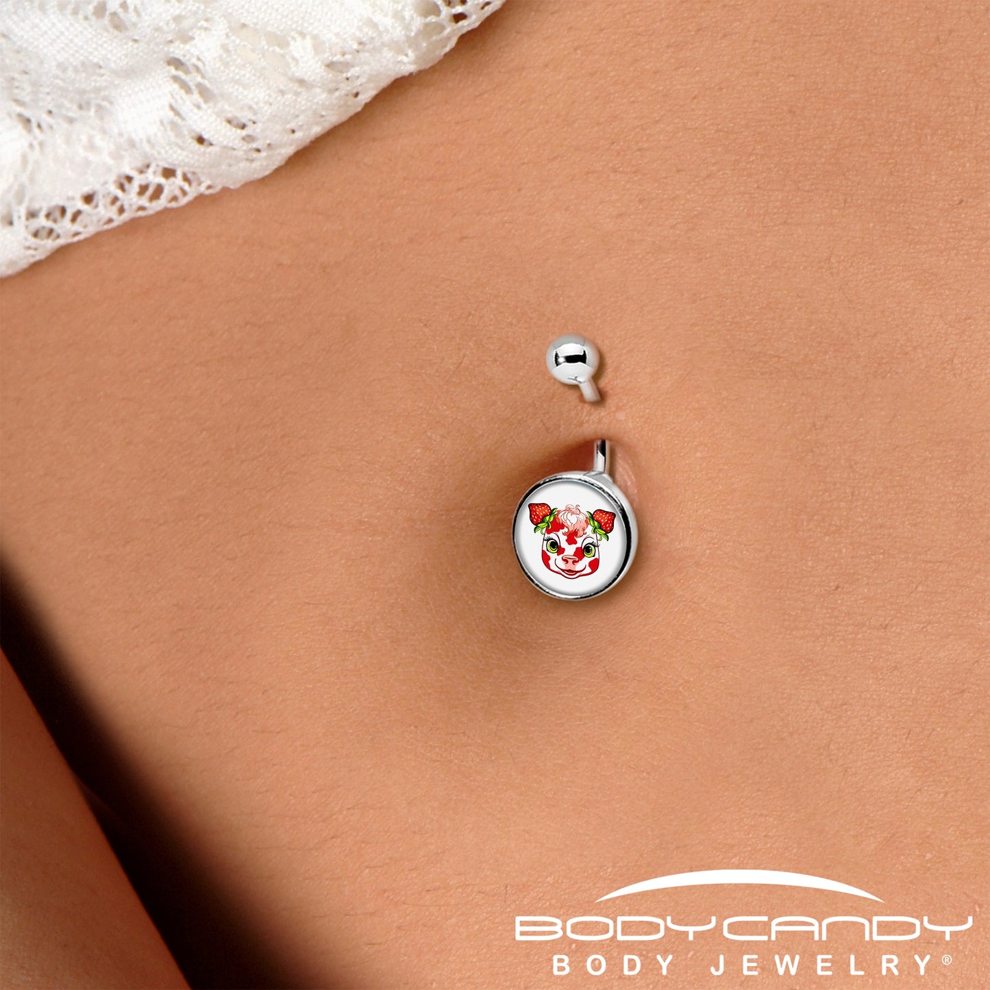 Stawberry Cow Belly Ring by Onyx O
