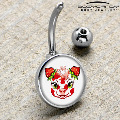Stawberry Cow Belly Ring by Onyx O