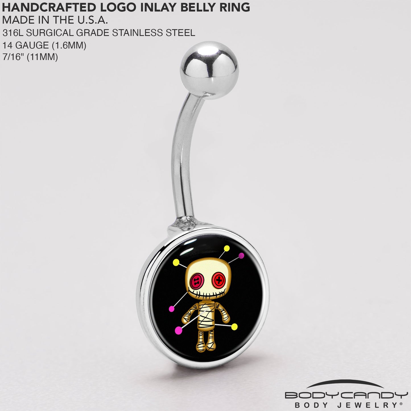Voodoo Doll Belly Ring by Onyx O