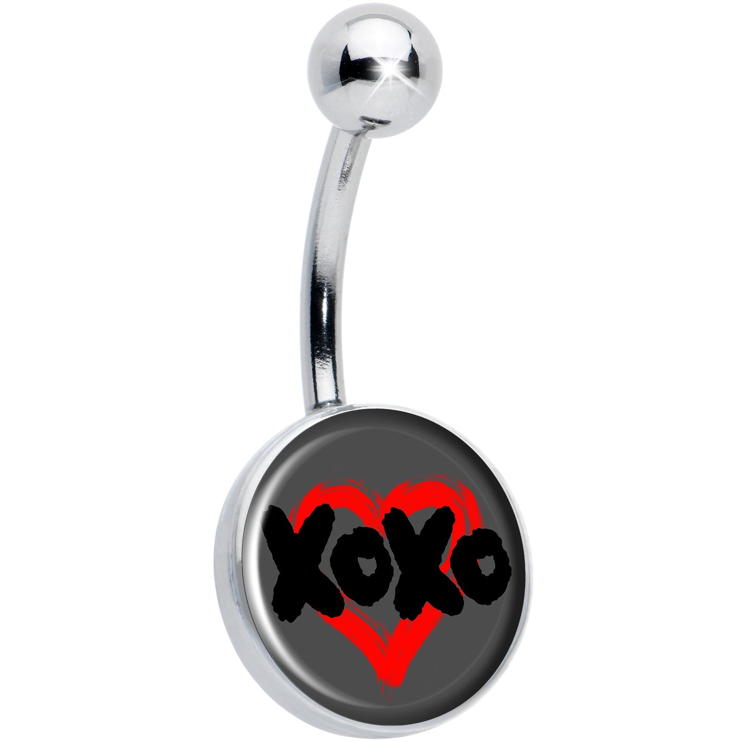XOXO Heart Belly Ring by Onyx O