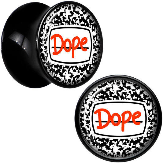 0G Dope Composition Notebook Black Acrylic Saddle Plug Set by Onyx O