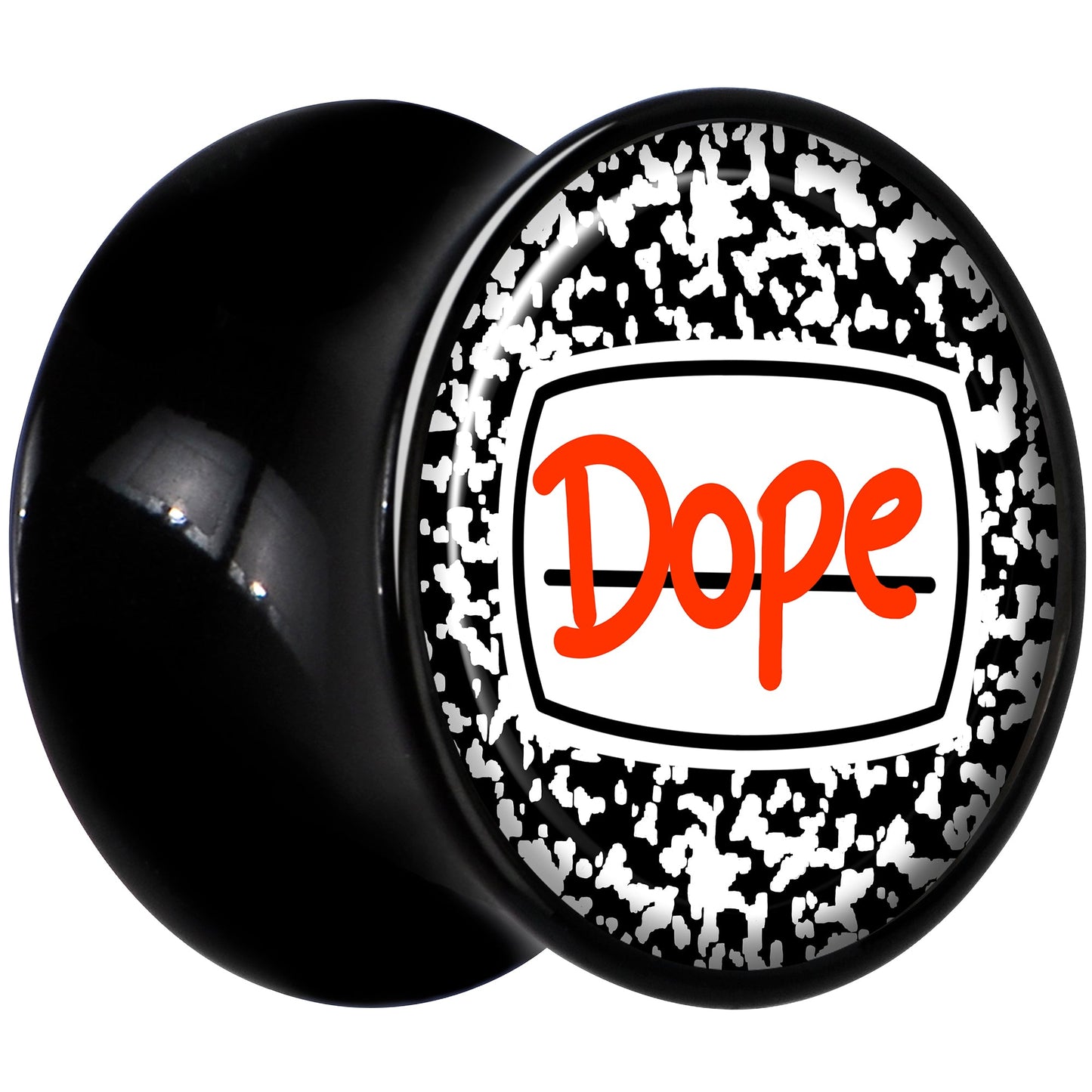 0G Dope Composition Notebook Black Acrylic Saddle Plug Set by Onyx O