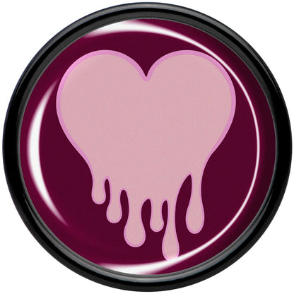 Pinkish Melting Heart Black Acrylic Saddle Plug Set by Onyx O