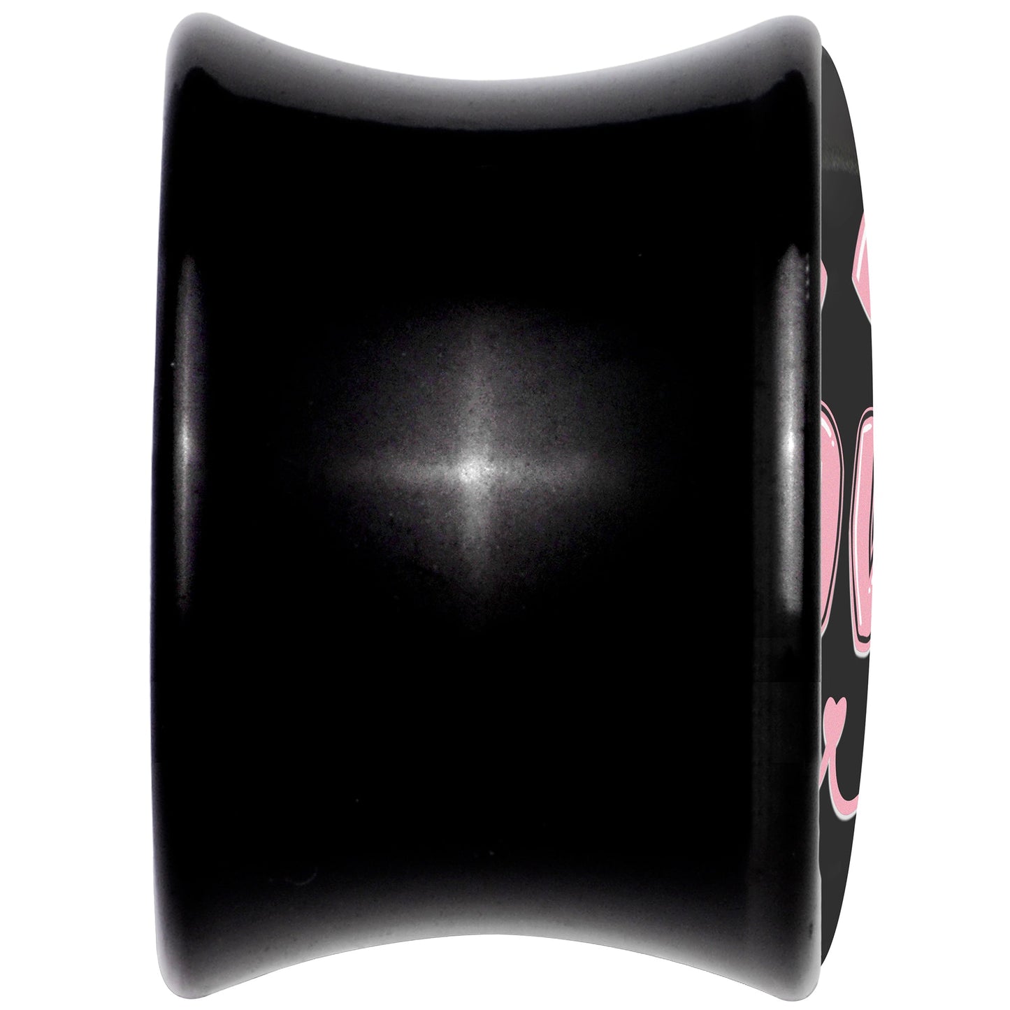 0G RAWR Kitty Cat Black Acrylic Saddle Plug Set by Onyx O