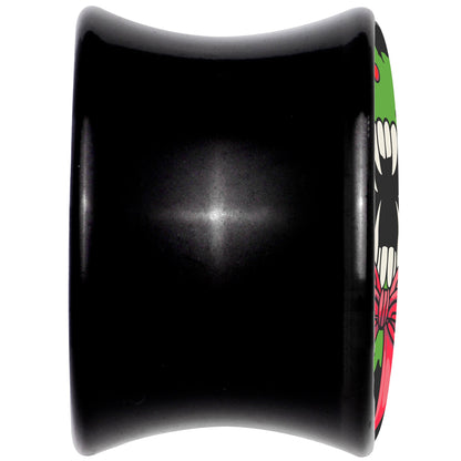 Holiday Vampire Wreath Black Acrylic Saddle Plug Set by Onyx O